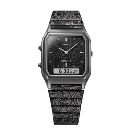 CASIO VINTAGE X LIBERTY FABRICS ANA-DIGI WATCH AQ-230EBLT-1A