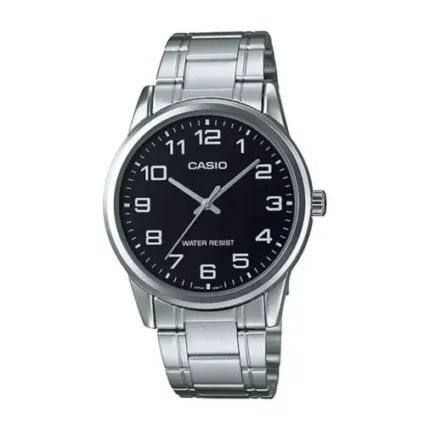 CASIO ENTICER BLACK DIAL STAINLESS WATCH MTP-V001D-1BUDF